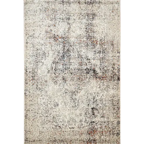 Distressed Grey Beige Abstract Carpet