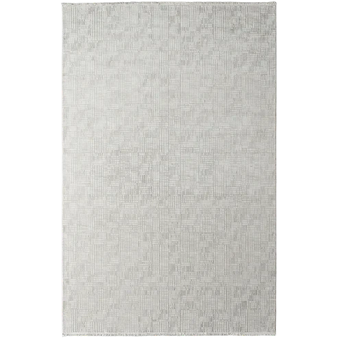Ivory Grey Luxe Block Carpet