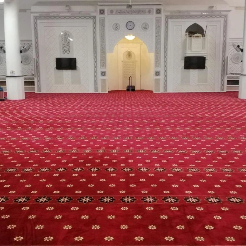 Mosque carpet installation in Dubai Marina