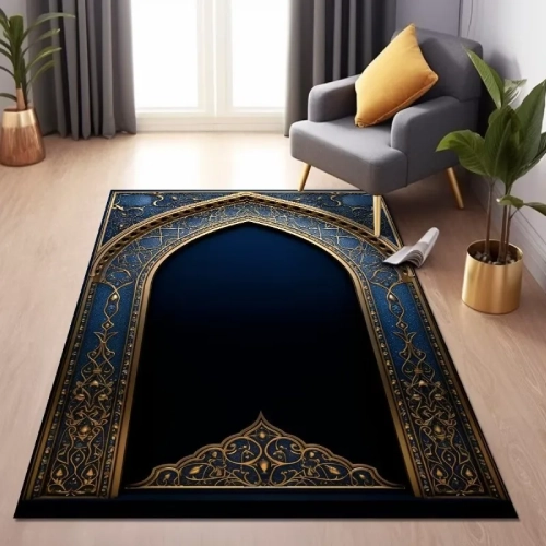 Residential prayer room rug setup in JVC Dubai