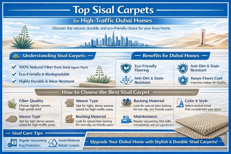 How to choose the right sisal carpet for high-traffic homes in Dubai
