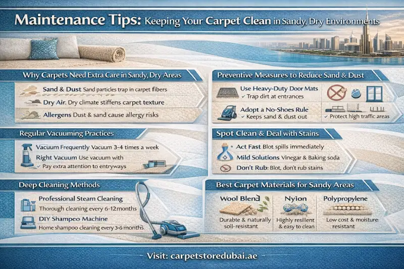 Maintenance Tips_ Keeping Your Carpet Clean in Sandy, Dry Environments carpet cleaning tips Dubai